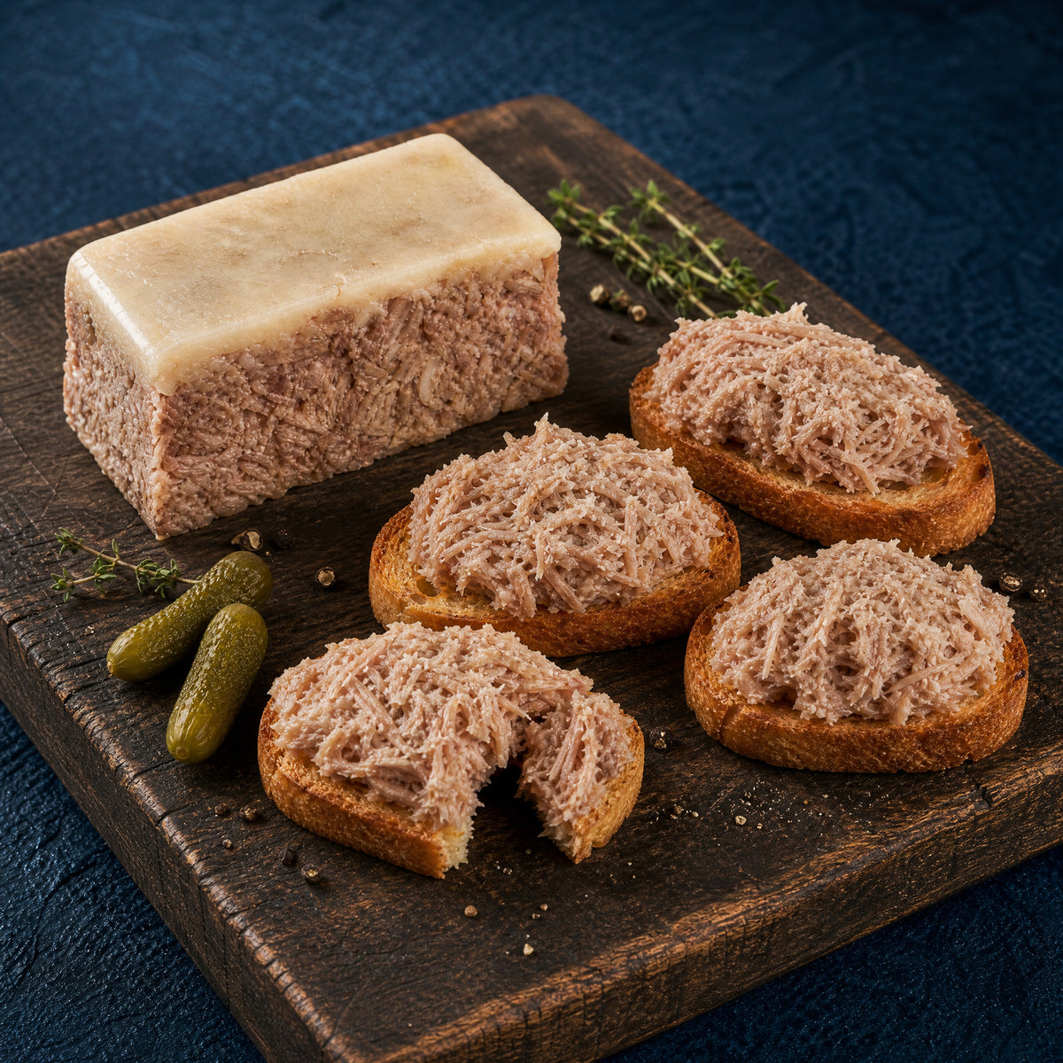 Rillettes de porcelet de lait & gras de canard
