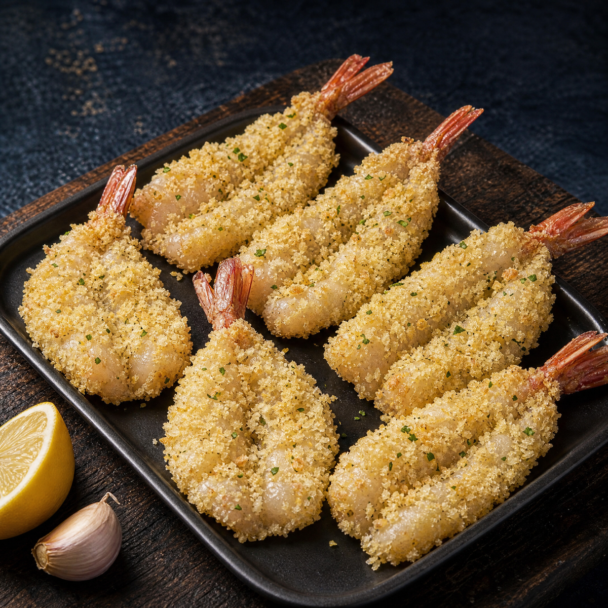 Crevette Argentine Papillon  À L'Ail Panko