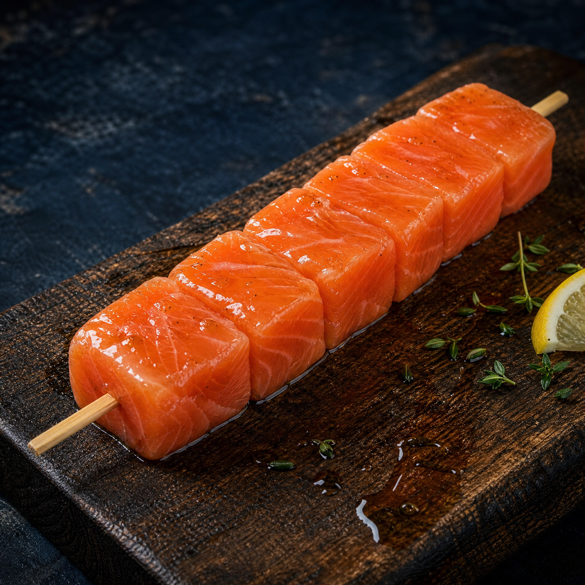 Brochette De Saumon À L'Érable
