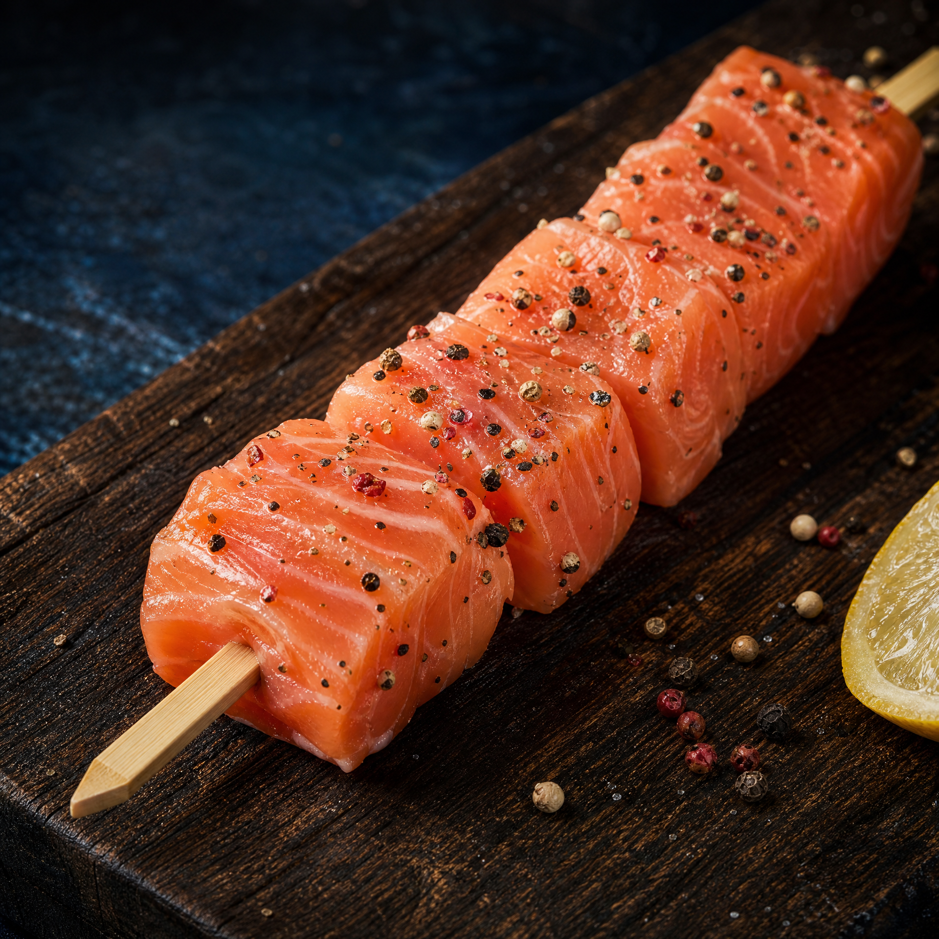 Brochette De Saumon 3 Poivres