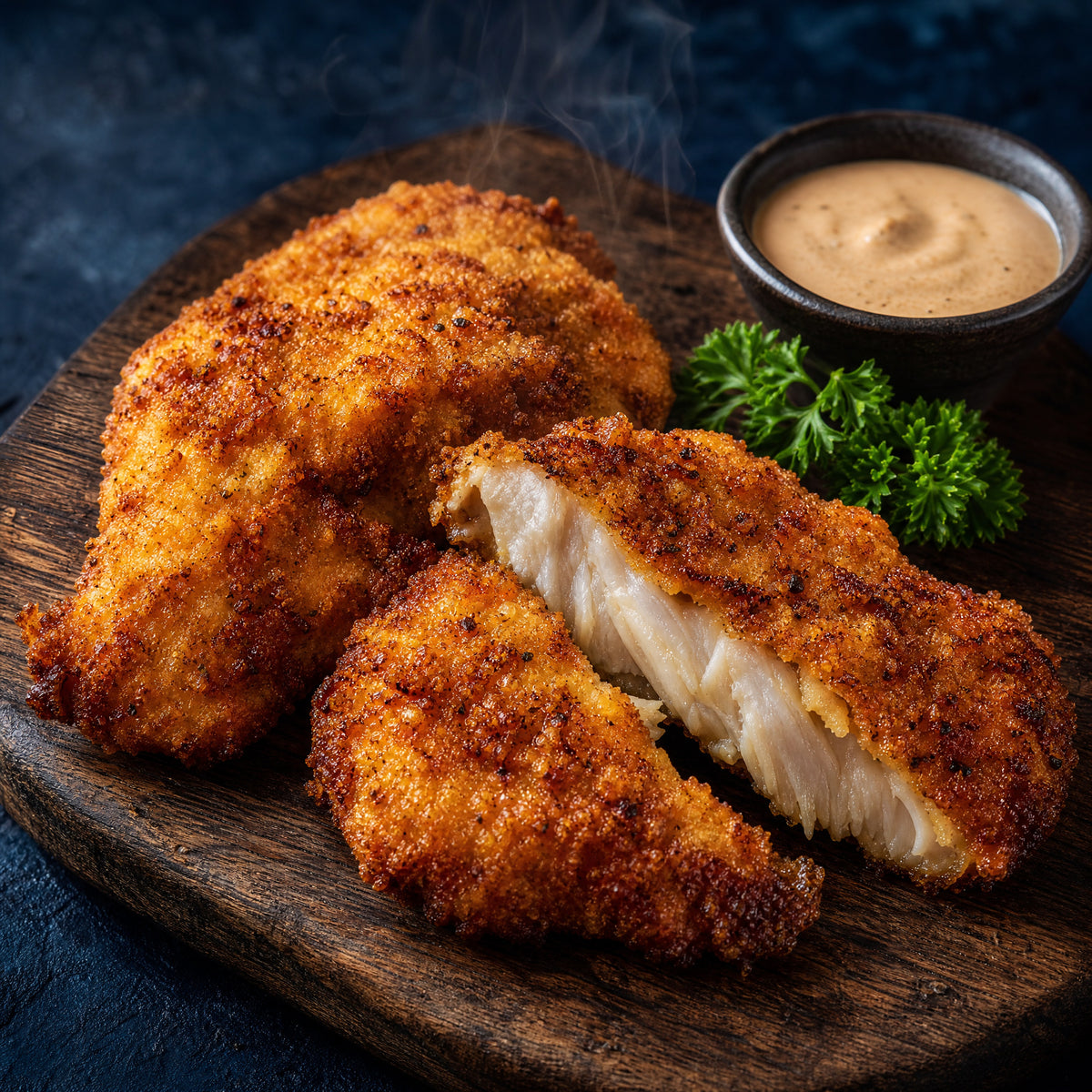 Burger De Poulet Pané