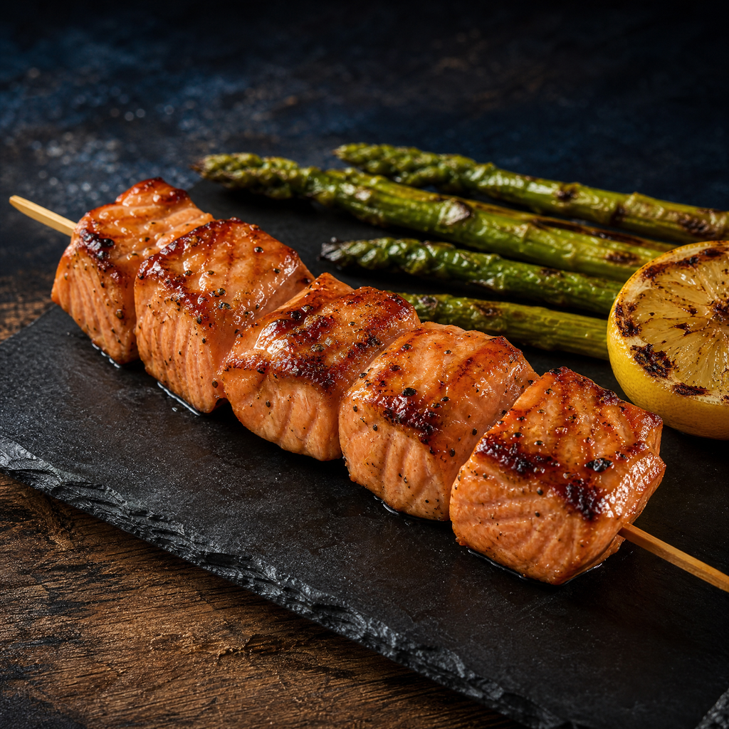 Brochette De Saumon À L'Érable