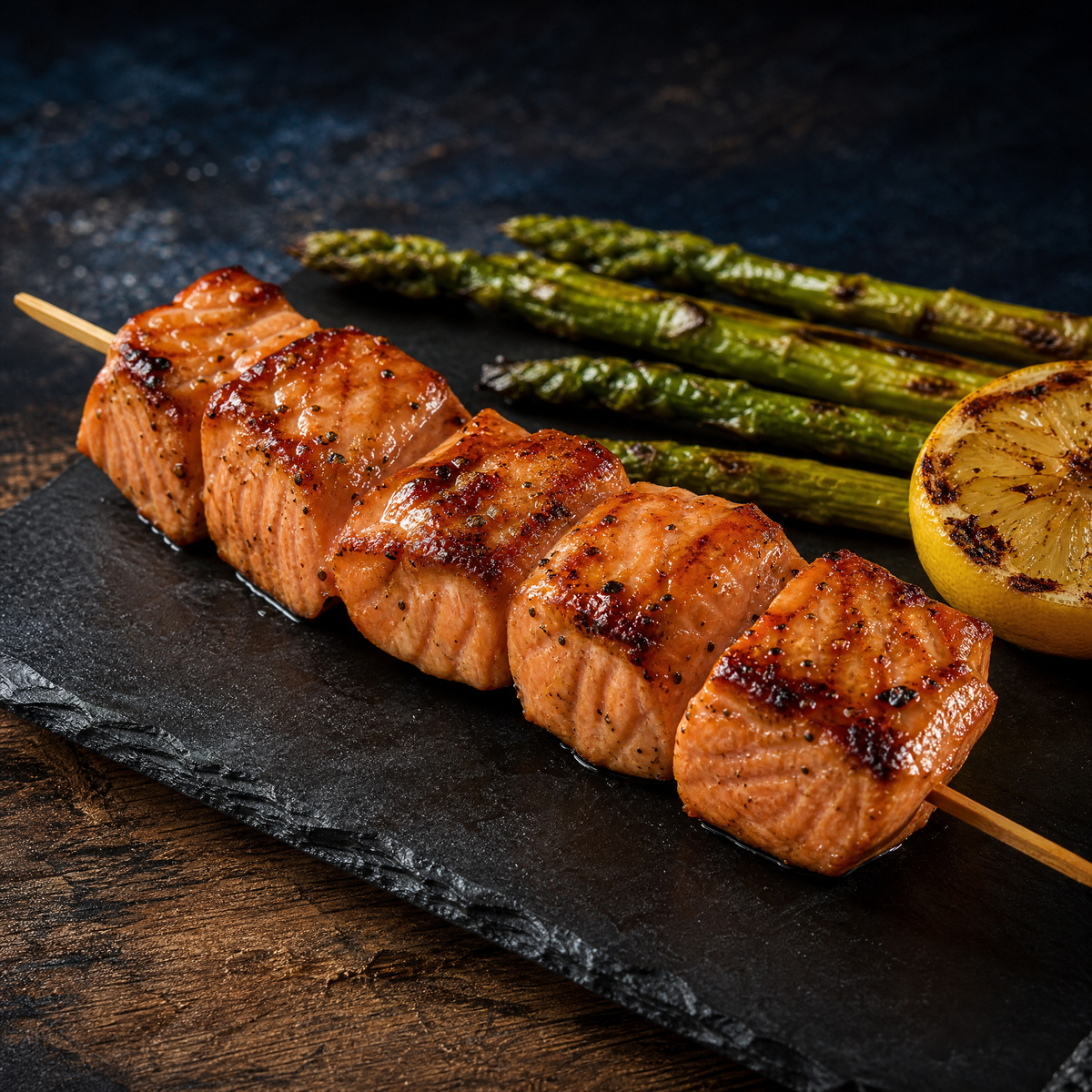 Brochette De Saumon À L'Érable
